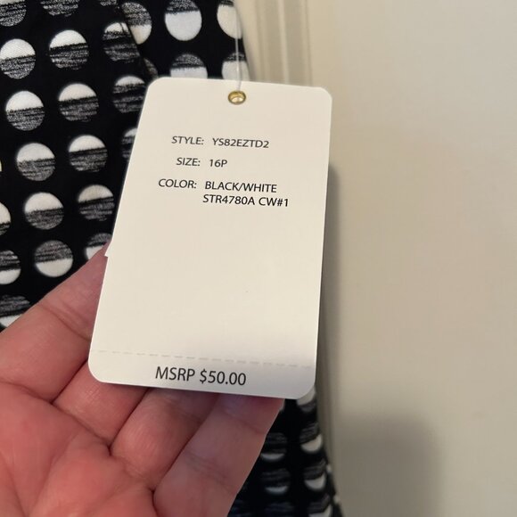 Zac & Rachel Black White Stretch Skort Women's Size 16 Petite - Picture 2 of 7